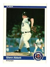 1984 Fleer #74 Glenn Abbott Detroit Tigers