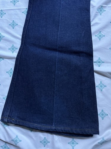 VINTAGE 70s 80s Orange Tab Levis Big Bell Bottom Jeans 684 0217 29x34in Demin - Picture 14 of 16