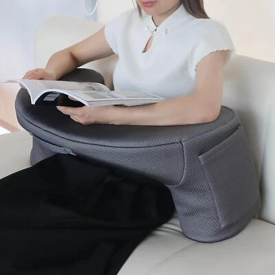 THRINK Soft Reading Arm Rest Lap Desk Pillow W/ Pocket ultimate comfort Gaming Working