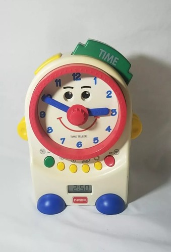 Vintage 1995 Playskool PS Talking Digital Time Teller Clock - Tested Works