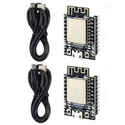 ESP8266 Development Board 2 Pack 32-bit 160 MHz Mini Microcontroller Onboard ...