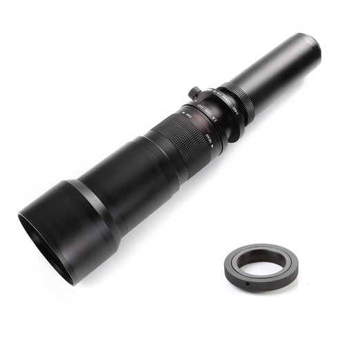 650-1300mm f8-16 Telephoto Zoom Lens For Canon Nikon Sony Pentax+T Mount Adapter - Imagen 16 de 18