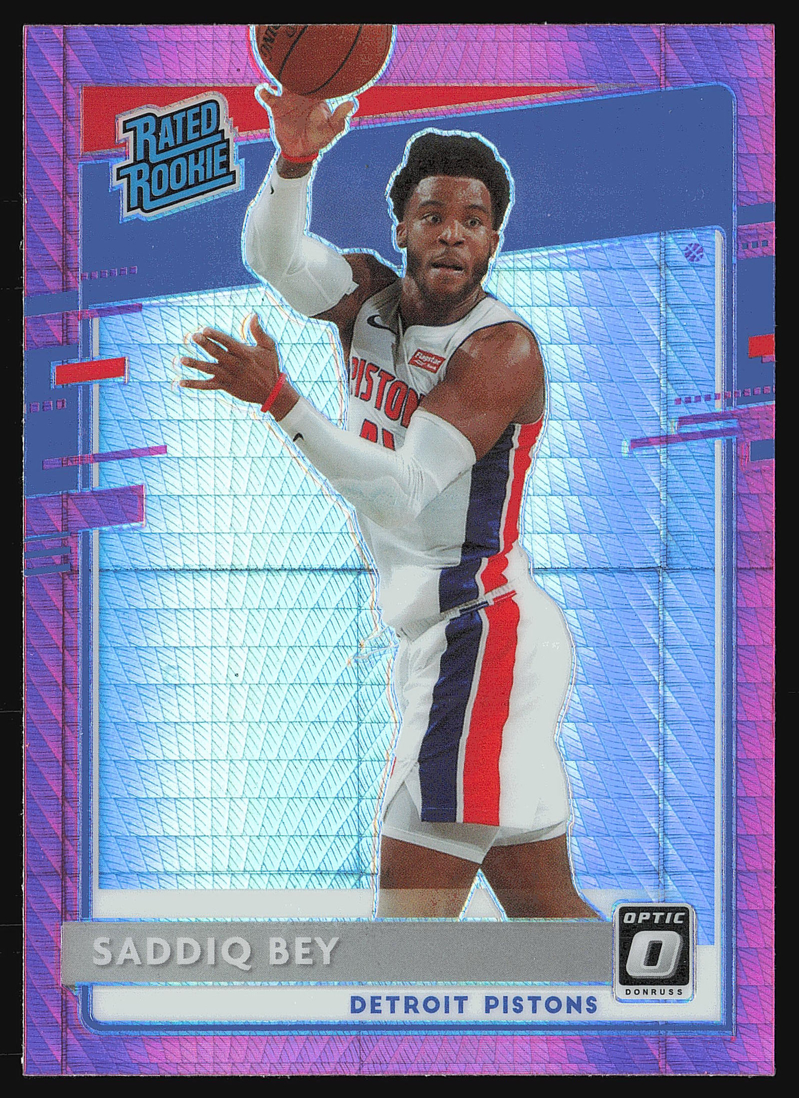 2020-21 Donruss Optic #169 Saddiq Bey Hyper Pink RC