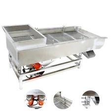 6mm&1mm Linear Vibrating Screen Stainless Double Layer Sifter Shaker 110V 80Wx2