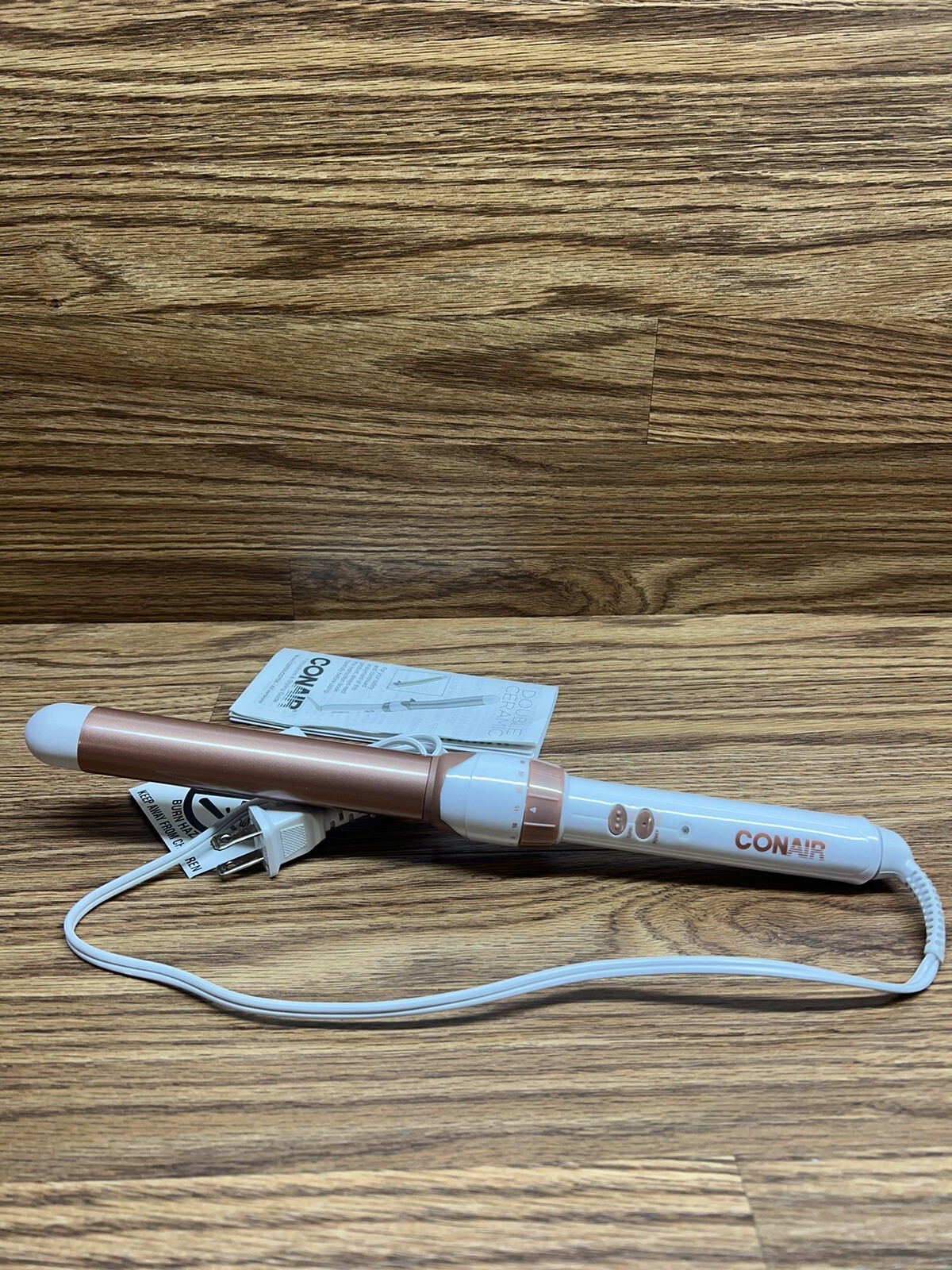 Conair Rose Gold 1 Inch Double Ceramic Clipless Curling Wand