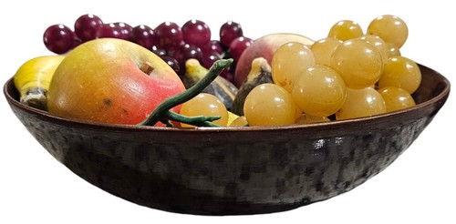 Ciotola 10 pezzi frutta pietra alabastro italiana antica vintage ottime condizioni - Foto 10 di 14