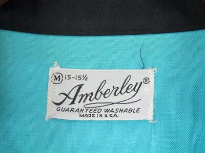 トップス 60s \"Amberley \" rayon bowling shirts 1960s Amberley Rayon Bowling Shirt M Made in USA F873