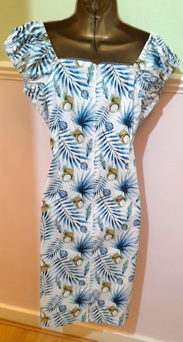 JOE BROWNS New Multi Palm Print Bodycon Pencil Dress Wedding/Holiday 12  NWOT | eBay UK