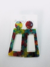 Fashion Boho Drop Dangle Acrylic Resin Stud Earrings Women Jewelry