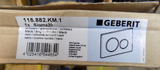 Geberit 115.882.KM.1 Sigma 20 Dual Flush 1.6 /.8 GPF Actuator Plate Black/Chrome
