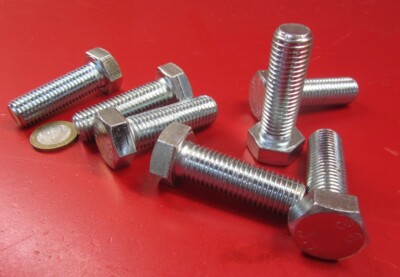 Tap Bolt, FT, 8.8 Zinc Plated Metric, M16 x 2.0 x 50 mm Length, 20 Pc