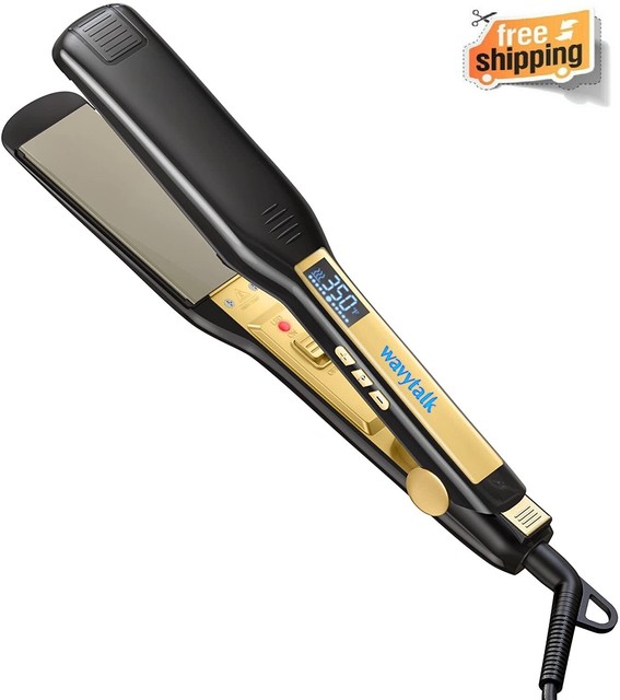 PLANCHA Alisadora Profesional De Cabello TITANIO Pantalla LCD Digital Kipozi  for sale online | eBay