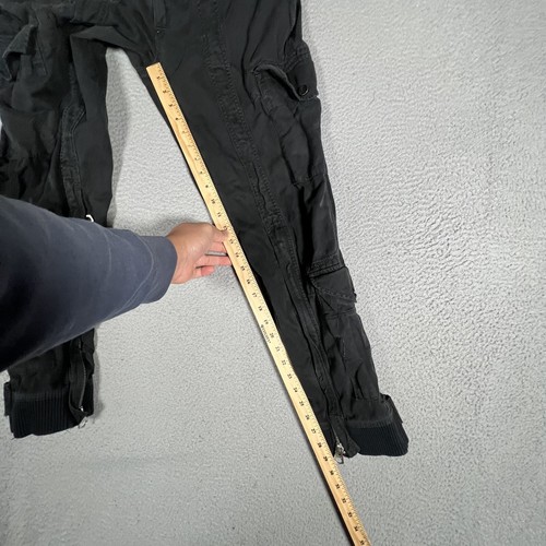 Polo Ralph Lauren Pants Mens 34x30 Black Paratrooper Flight Tactical Cargo Zip - Picture 12 of 19
