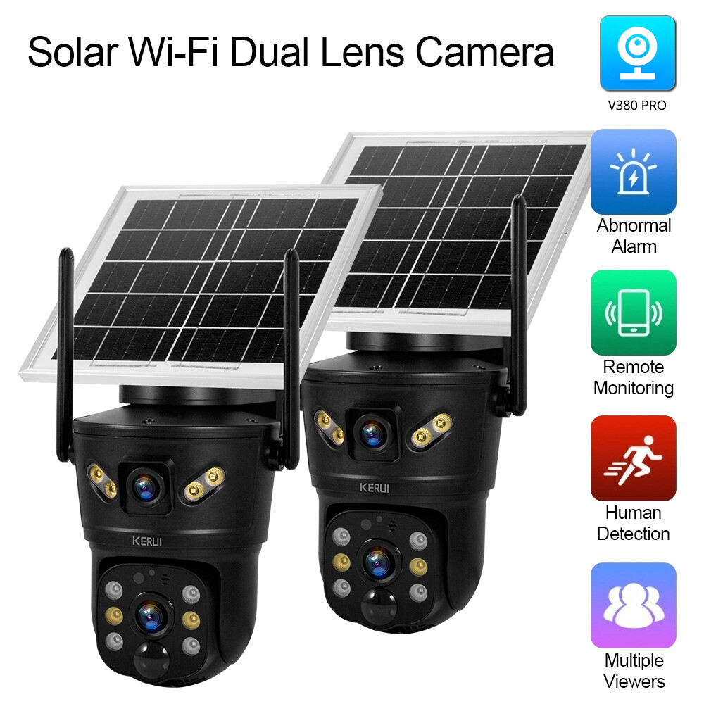 Solar Battery Powered Wireless WiFi Outdoor Pan/Tilt Home Security