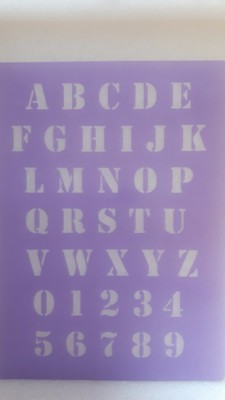 Großbuchstabe Kunststoff Blockschrift Alphabet Blatt Mylar 350 Mikron Kunststoff 