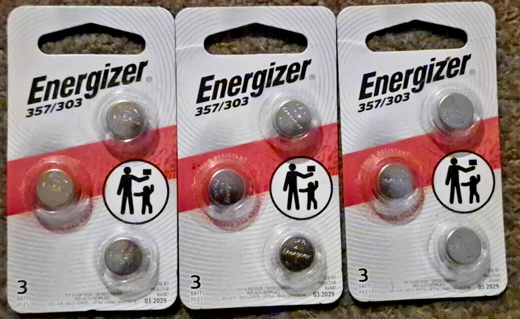 ENERGIZER BATTERIES 3x 3pk 357/303 | BRAND NEW, FAST SHIPPING-image