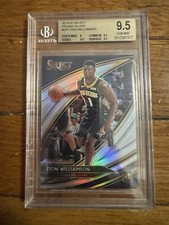 ZION WILLIAMSON PANINI SELECT COURTSIDE SILVER HOLO RC BGS 9.5