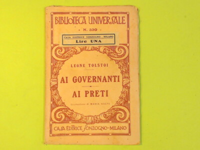 AN DIE REGIERENDEN AN DIE PRIESTER TOLSTOI LÖWE ÜBERSETZUNG SALVI 1905