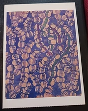 art postcard Charles Rennie Mackintosh Blue Garlands unposted