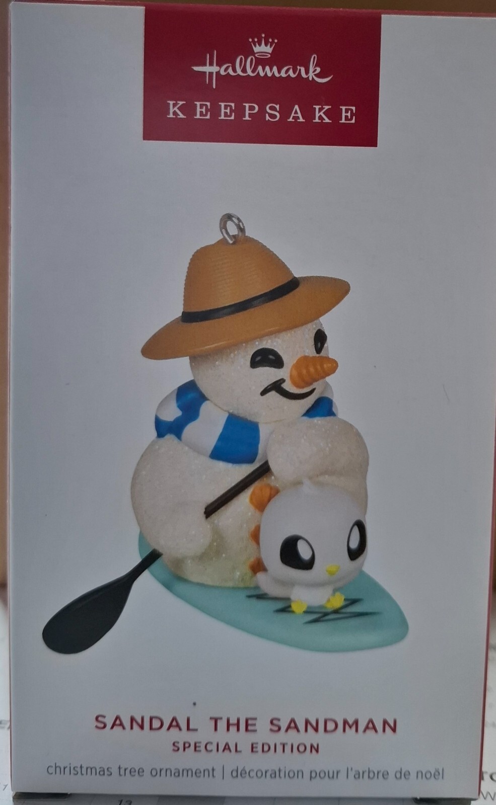 Hallmark 2024 Sandal the Sandman Paddleboarding Special Edition Ornament New in Box