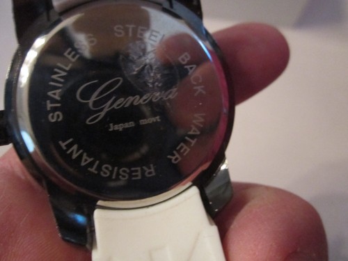 GENEVA WATCH - VERY LARGE CASE 52mm - THICK CASE - WHITE FACE - QUARTZ - BBA-34 - 第 6/9 張圖片