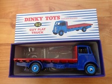 DINKY SUPERTOYS 512 - GUY FLAT TRUCK RED/BLUE - NEW - ATLAS EDITIONS BOXED