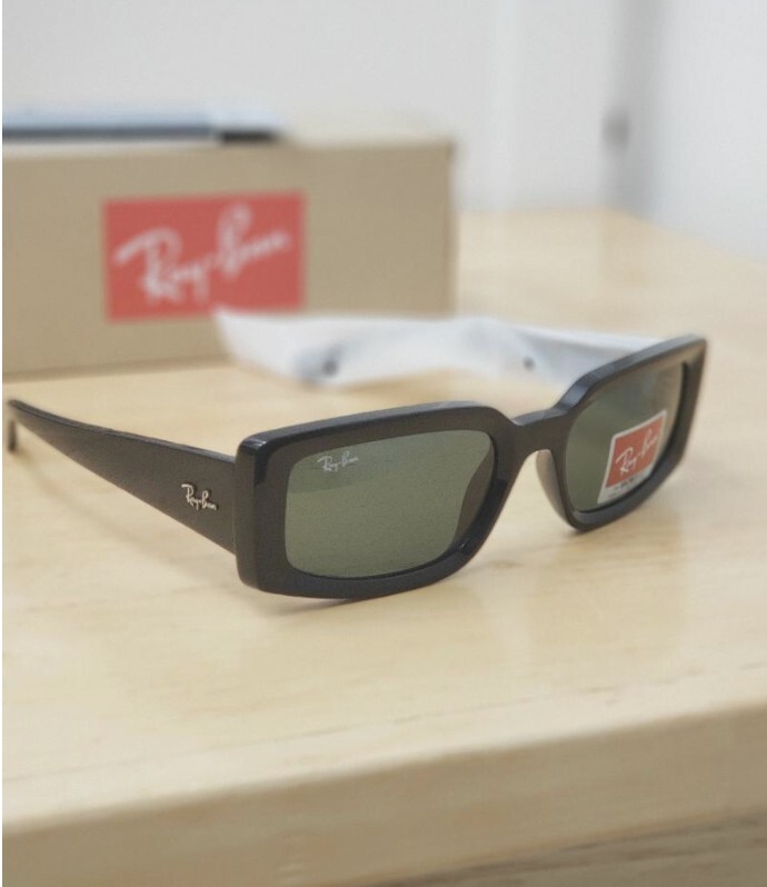 RAY BAN RB4395 667771 Black Green Kiliane Unisex 54 mm Sunglasses, Men, Women