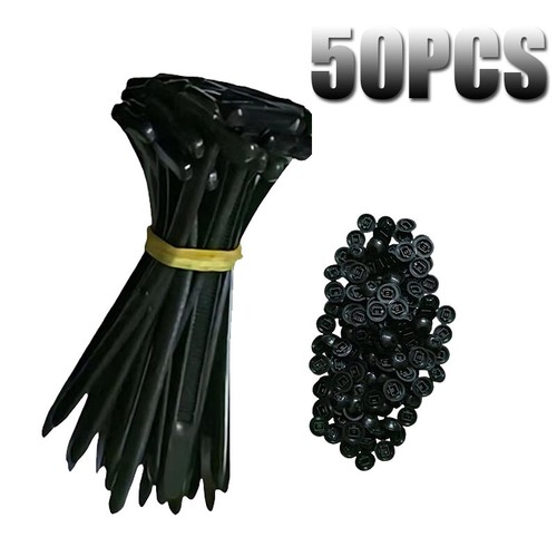 200PCS-Fibbia per Fascette Universali per Cavi, Resistente Autobloccante Nylon Cerniera Porta Fascette - Foto 15 di 18