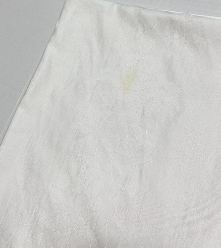 Vintage Beautiful Custom Made White Fabric Tablecloth Damask Floral Print 100x56 - Picture 5 of 12
