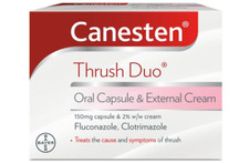 Canesten Thrush Duo - 150m g Oral Capsule/2% External Cream - Thrush Treatment-