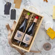 2 Bottle Gift Box - Wine - Blank with lid - Storage Display