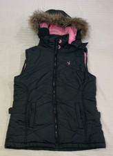 SNOZU GIRLS HOODED FULL ZIP VEST SIZE 14-16
