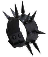 Nietenband Stachelband Schwarz lang Armband Gothic Metall