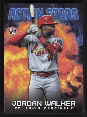2023 Topps Update Jordan Walker Action Stars Rookie Blue Foil Parallel AS-12 