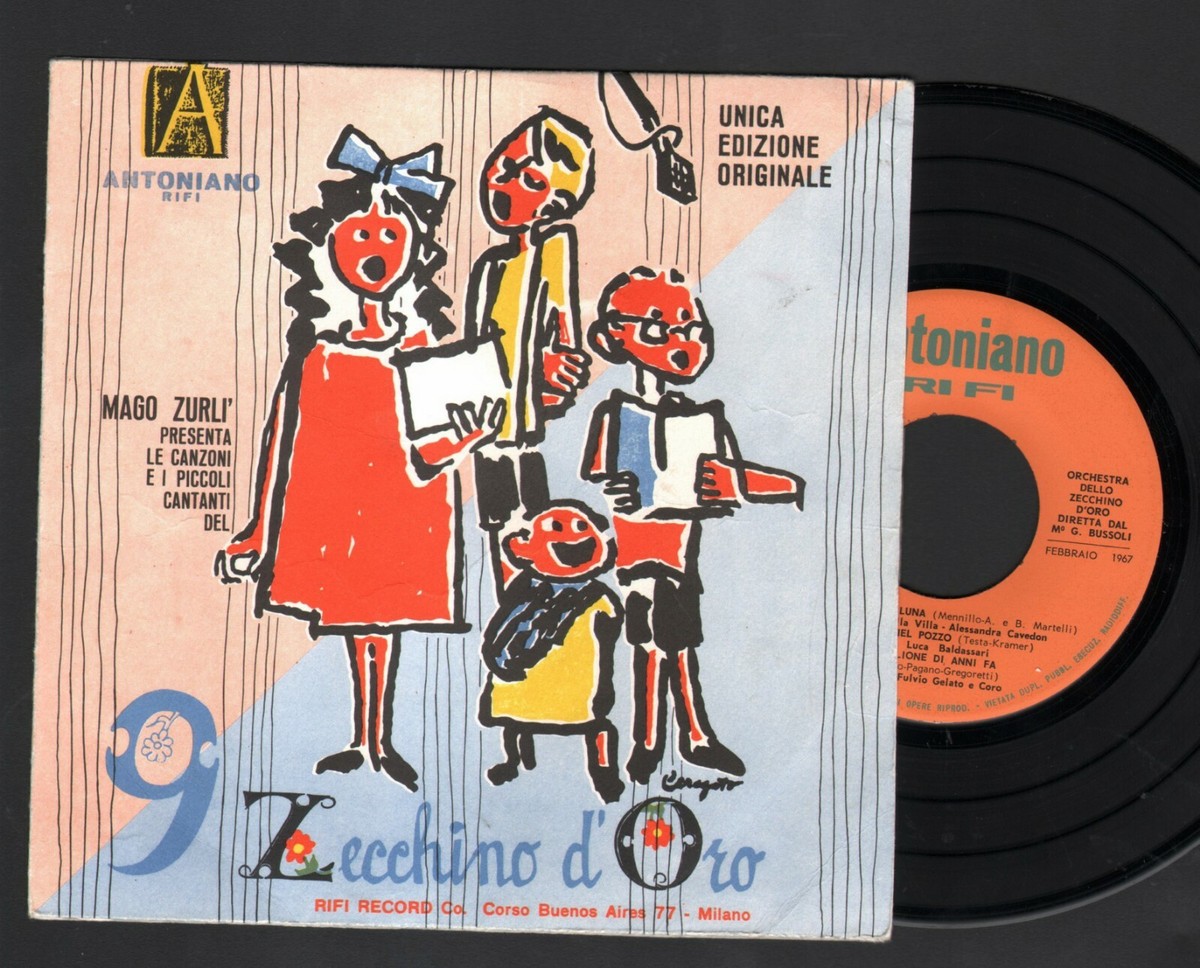 ZECCHINO D'ORO 67 VARI EP CANZONI suona a 33 giri formato 45