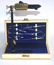 AMPRO Fly Tying Tool Kit With Crown Vise, Tools, and Pedestal Base -- Plus instr