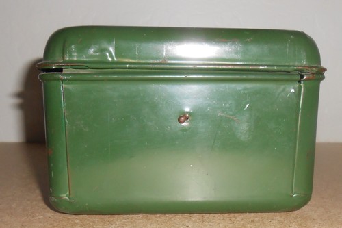 Vintage Green Metal Tool / Tackle Box ( 13.5" x 6.5" x 4" ) - Bild 4 von 21
