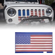Xprite Front Grille Mesh Insert USA American Flag for 2007-2018 Jeep Wrangler JK