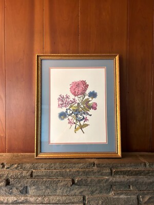 Jean Baptiste Monnoyer bouquet of flowers etched print 22x18