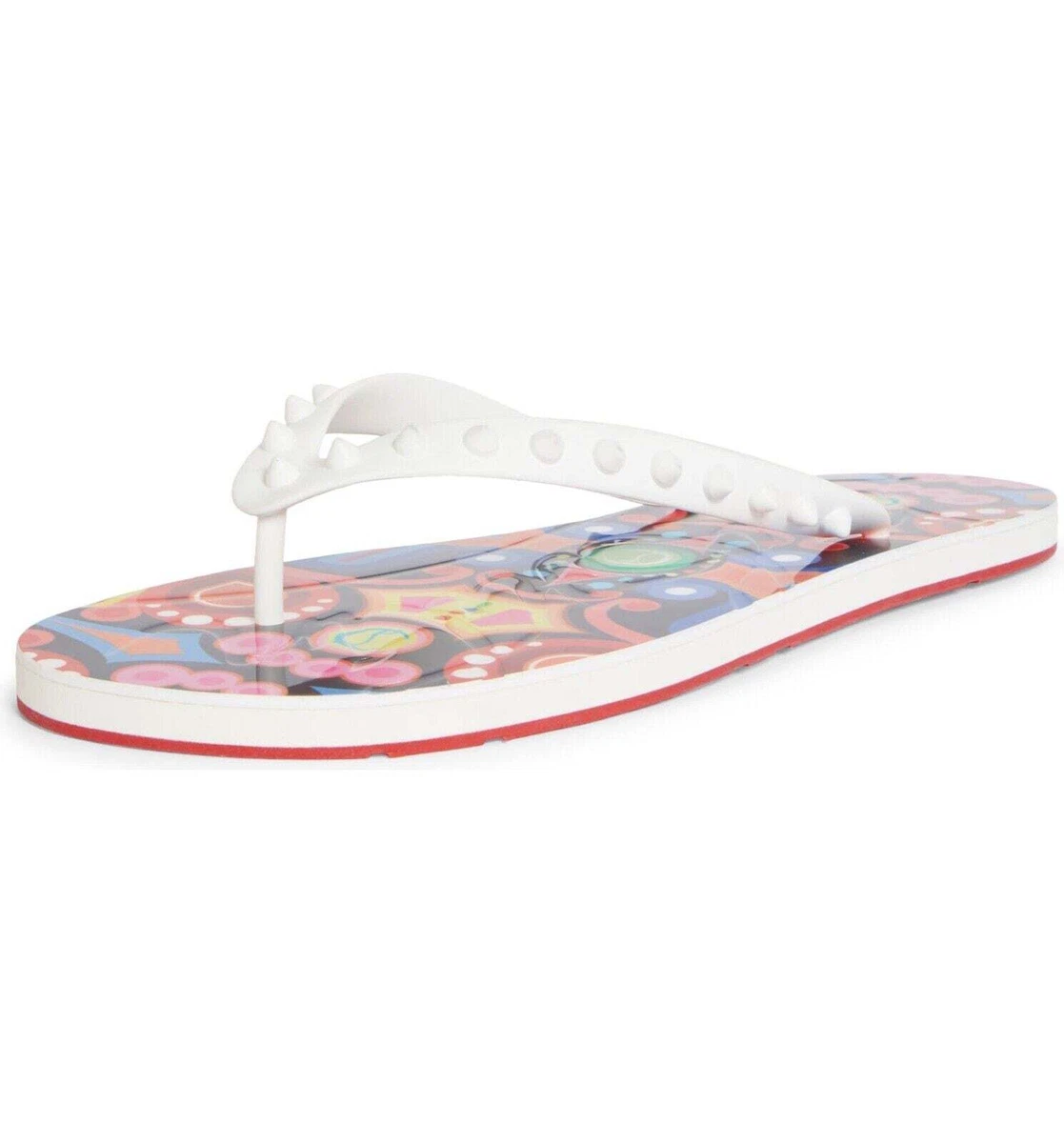 Christian Louboutin Loubi Flip Thong Sandals - White - Flip-Flops