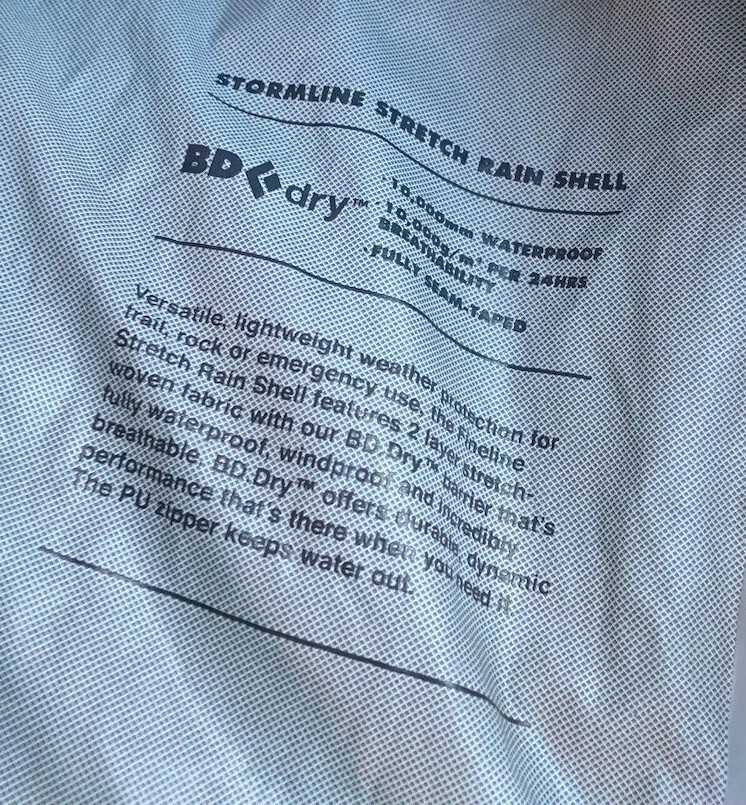 Black Diamond Stormline Stretch Rain Shell - Mujer Talla M - BD Dry Foto 3 de 4