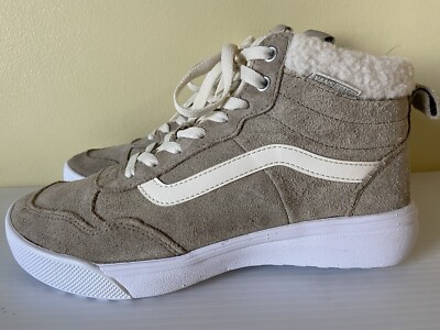Vans Women Range Exp Vansguard Suede Hi Top Beige/Marshmallow Sneaker Size  10