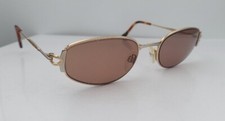 Vintage Cerruti 1881 C1886 Gold Oval Metal Sunglasses Italy FRAMES ONLY