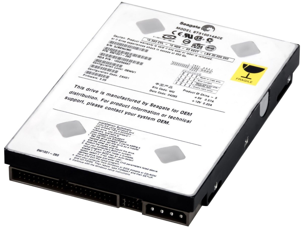 PC周辺機器 Seagate???10?GB IDE 4???st310240?a wgteh8f Amazon.com: Seagate - 10GB IDE 4 - ST310240A : Electronics