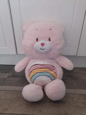 extra großer 24 Zoll Baby rosa Care Bear-Cheer Bär mit Rassel im Bauch