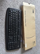 Logitech Keyboard and Mouse Set New with Box Never Used Black