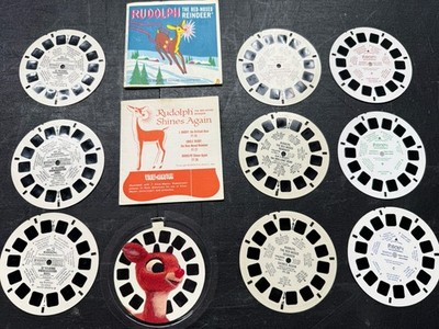 3 Vintage View Master 3 Reel Sets Rudolph Reindeer And Rudolph Shines Again