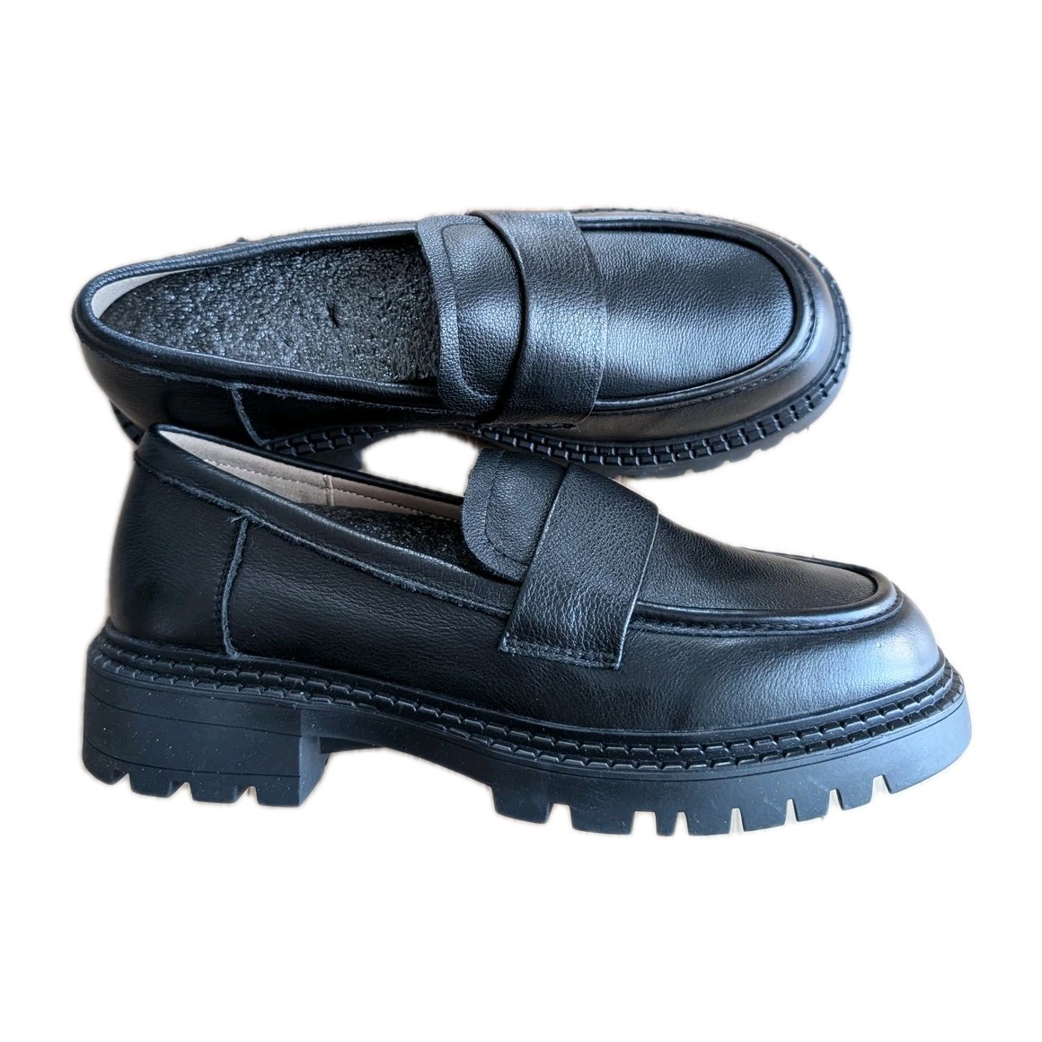 Cesare Gaspari Zapatos Para Dama Negros 37 Mocasines Calzado Cómodo