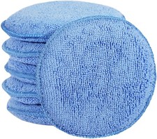 Microfiber Wax Applicator Pads Buffing Polishing Foam Car Detail 6 Pack 5 Inch