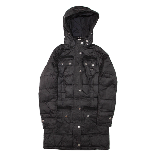 BARBOUR Womens Jacket Black Hooded UK 8